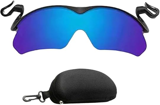 Outdoor Polarized Sunglasses,UV Protection Polarized Sports Sunglasses,Clip-on Hat Cap Fishing Flip Cover Sunglasses Blue