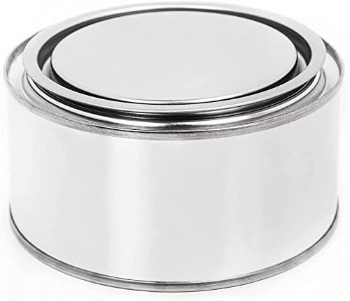 BenBow Tarro de hojalata, 4 x 250 ml, con tapa a presión, hermética, opaca, vacía, redonda