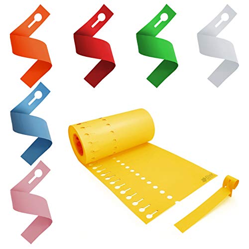 Elixir Gardens Loop Lock Labels | Selection of Colours & Quantities of 100-5000 | Professional Quality Tie-On Plant & Garden Tags | 160mm x 16mm Yellow x 1000