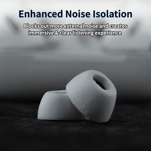 Image of Comply TrueGrip | Premium Memory Foam Replacement Earbud Tips for Apple AirPods Pro Gen 3 | Long Lasting Comfort, Secure Fit, Superior Noise Isolation| White (S /M /L) (3 Pairs)