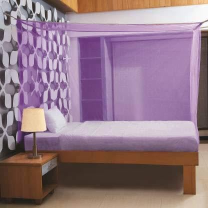 Nylon Mosquito Net for Protection | King Size Double Bed Extra Large Size | Foldable Mosquito Net Easily Wash - Purple, Single Bed Size 4x7, Purple (B0DH8JGPF8) Amazon Price History, Amazon Price Tracker