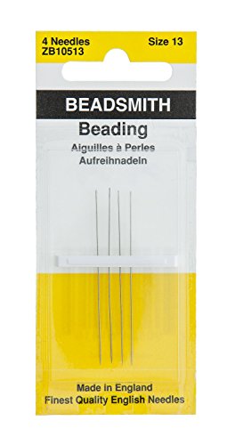 The Beadsmith English Beading Needles, 4-Piece Package, Jewelry-Making Tools (Size 13)