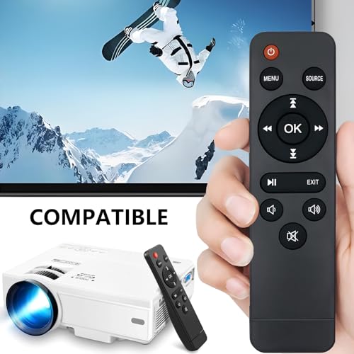 Image of M8-F Replacement Mini Projector Remote Compatible with AuKing M8-F A008 / V08 / NISOO M10 / PANSEBA HI-04 Mini Projector Remote Control(M8-F Remote Control)