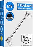 wantenspanner m8  Toldoro M8 Wantenspanner Edelstahl rostfrei V4A  Sonnensegelspanner, Spannschloss, Seilspanner, Drahtspanner  Gabel/Gabel  geschlossene Form … (10)