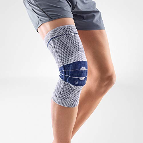 Bauerfeind - Genutrain - Knee Brace - Targeted Support For Pain Relief And Stabilization Of The Knee, Provides Relief Of Weak, Swollen, And Injured Knees- Size 2 - Color Titanium #TOP1