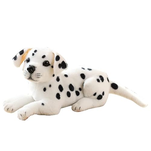 BYNYXI Peluche para perro, 32 cm, perro de peluche tumbado, como verdadero, dálmata, Husky Akita Kawaii, perro de peluche, realista, juguete de peluche para bebés, niños y amigos