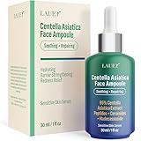 Centella Asiatica Ampoule Serum 95% Madagascar Extract Redness Relief & Barrier Repair with Peptides Ceramides & Madecassoside Soothing Hydrating Serum for Sensitive Irritated Skin 1 fl oz