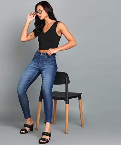 Image of Urbano Fashion Women's Skinny Fit High Rise Jeans