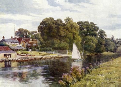 Cuadro en Lienzo de Oficina Pintura Paisaje Wargrave de Alfred Robert Quinton