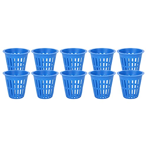 KIMISS Panier de Culture de Plantes, 10 Pièces, Panier, 10 Pièces en Maille Hydroponique, 10 Pièces, Pots de Plantation, Tasse en Plastique Réutilisable pour Balcon, Jardin, Ménage,
