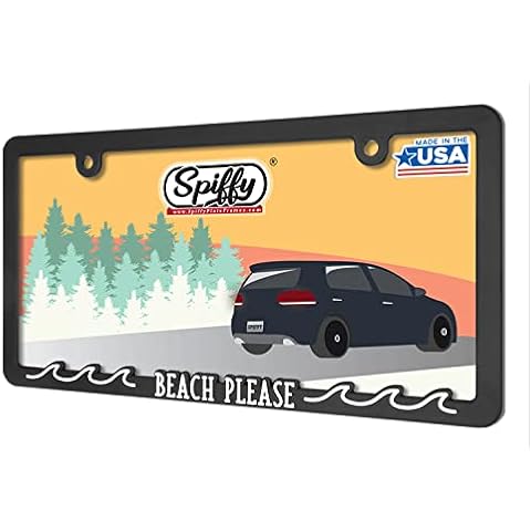 Spiffy Beach License Plate Frame Cover