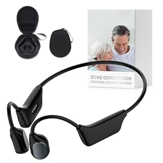 Bone Conduction Smart Hearing Aid Bluetooth Earphones, Bone Conduction Personal Hearing Aid - Ultra Lightweight 22g, Up to 10-Hour Battery, Open-Ear Hearing Aids for Seniors