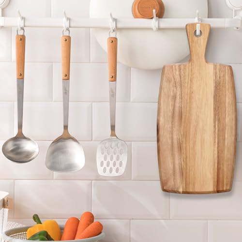 Tabla de cortar pequeña de madera Acacia con mango miniatura 6