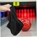 BCOATH Bowling Cleaner Towel Soft Fiber Cleaning Cloth for Bowling Balls Spacious Multi-Purpose Bag Holder Convenient Portable Storage Black