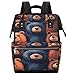 AGHESOTH Black Bear In Fall Diaper Bag Large Mommy Double Shoulder Backpack Diaper Bags Backpack for Aldult Parenting Travel Tote with 8 Pockets Side Zipper Stroller Straps Comfort All-Daywear 19L