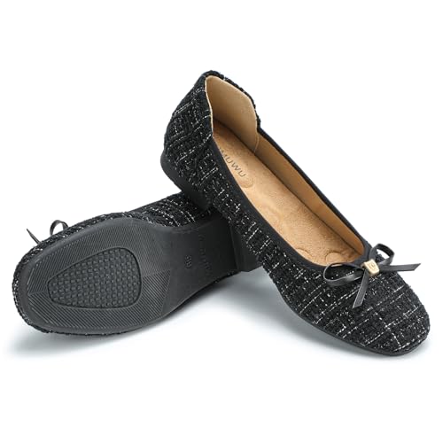 Image of Women's Comfortable Round Toe Bow Ballet Flats Shoes