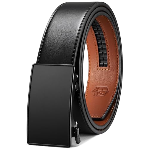 Zitahli Ratchet Belts for Men,Adjustable for Gift mens belt Leather For Dress and Casual Trim to Fit,Men's Accessories