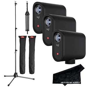 Mevo Start 3-Pack Wireless Live Streaming Cameras, for Multi-Camera HD Video, App Control and Streaming via Smartphone or Wi-Fi with Mevo Floor Stand and Signature Series Lens Cloth