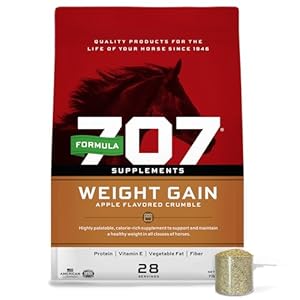 Formula 707 Weight Gain Crumble Equine Supplement, 7lb Bucket – Palatable, Calorie-Rich Nutritional Support for Hard-to-Keep and Senior Horses