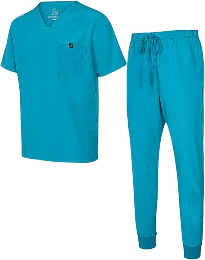 Natural Uniforms Mens Luxe Stretch Jogger Scrub Set