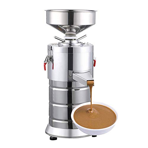 Preisvergleich Produktbild Kommerzielle elektrische Erdnusssauce Butter Maker Maschine elektrische Getreidemühle Elektrische Erdnussbutter-Herstellungsmaschine Sesam Erdnuss Mandel Cashew Walnuss Kakao-Mahlmaschine 1100W 30kg / h