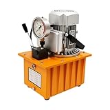MEHOOSPVN Elektrische Hydraulikpumpe 750W 220V, Professionelles Hydraulikaggregat bis 70MPa/10000PSI für Hydraulikzylinder Doppelwirkend, Industrietauglich mit Manometer für Heben, Pressen Und Biegen