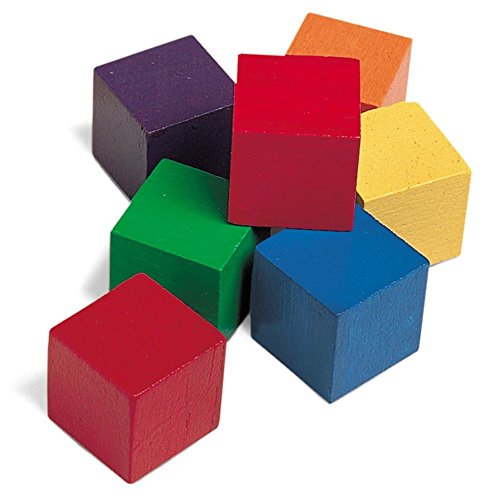 Cubes en bois de couleur 2,5 cm matériel de manipulation et tri pour enfant