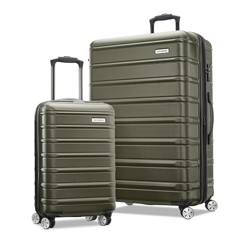 Image of Samsonite Omni 2 Hardside 2 Piece Set - Includes Global Carry-On & Large Checked Suitcases - 360 Dual Spinner Wheels - Integrated TSA Lock & Expansion - Amazon Exclusive - Vita Olive