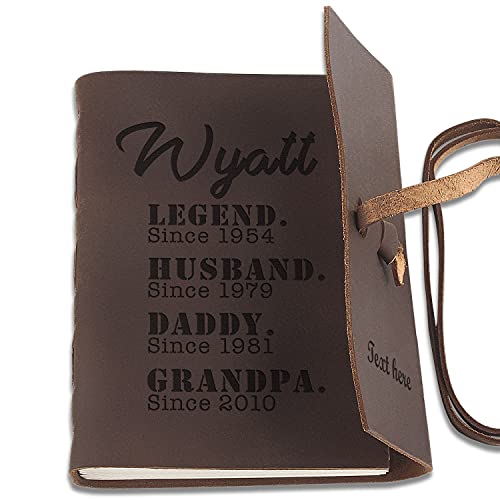 kullder Personalized Journal for Dad Custom Leather Notebooks Gifts for Father from Son Dad...