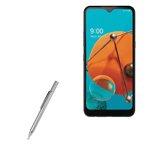 BoxWave Stylus Pen Compatible with LG K51 - FineTouch Capacitive Stylus, Super Precise Stylus Pen for LG K51 - Metallic Silver