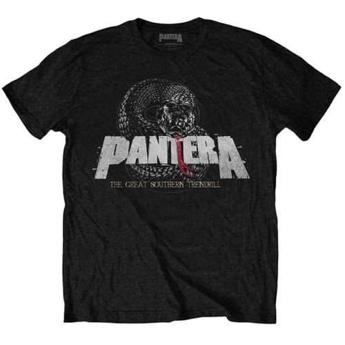 Pantera T Shirt Great Southern Trendkill Snake Band Logo Officiel Homme Noir Size S