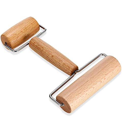 Dough Rolling Pin Wooden Double Sided Roller Bread-Shaped Pastry Pie Pizza Baking Gadgets #TOP3
