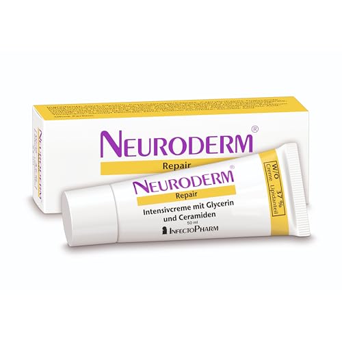NEURODERM Repair Creme 50 ml Hautcreme mit Glycerin & Ceramiden bei Neurodermitis | Für Erwachsene Kinder & Säuglinge Unterstützt die Regeneration der trockenen Haut bei Ekzemen