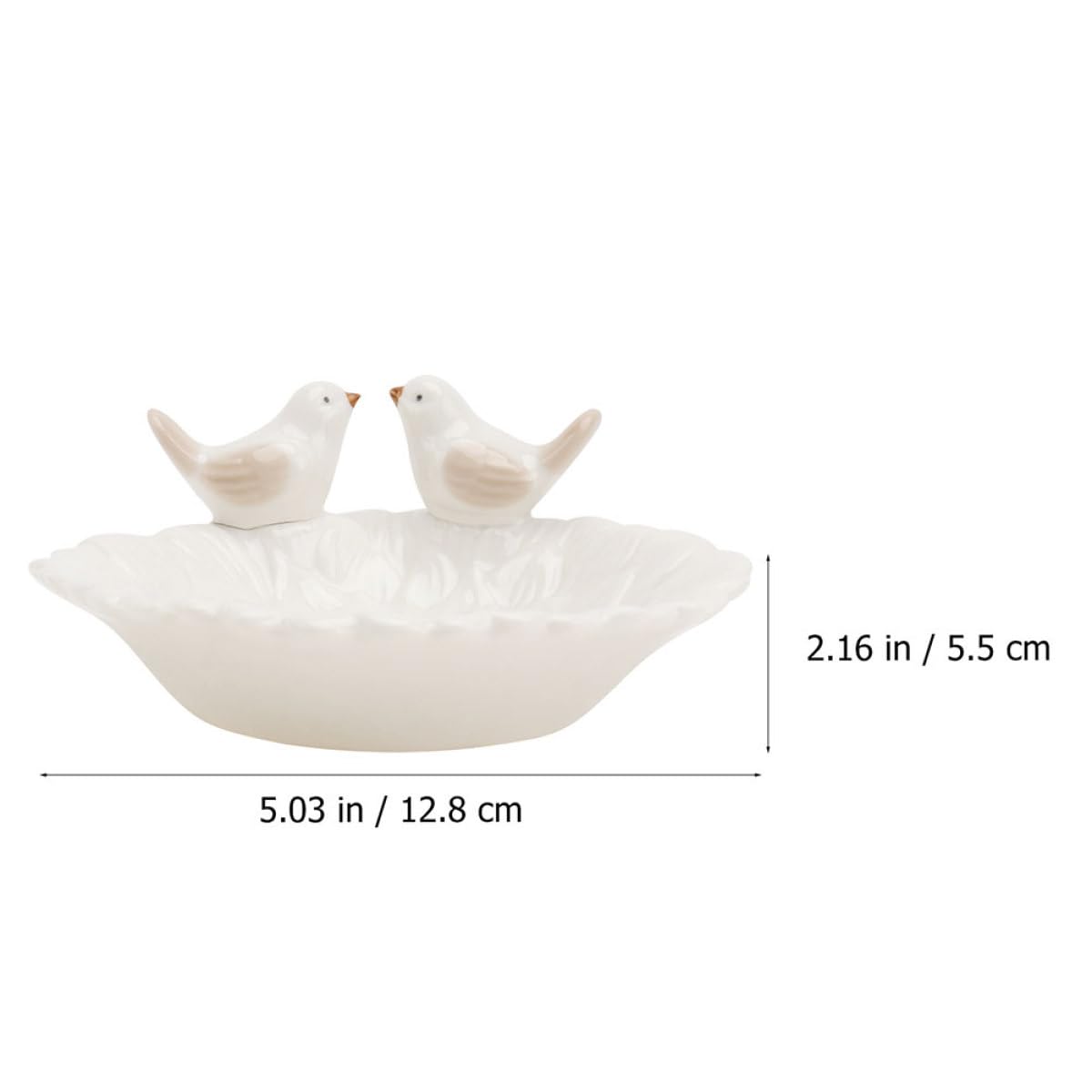 SHINEOFI 2 Stück Keramik Schmucktablett mit Vogelmotiv Schmuckschale Klein Vielseitiger Organizer für Ringe und Ohrringe Dekoratives Schmuckablage für Schlafzimmer und Badezimmer