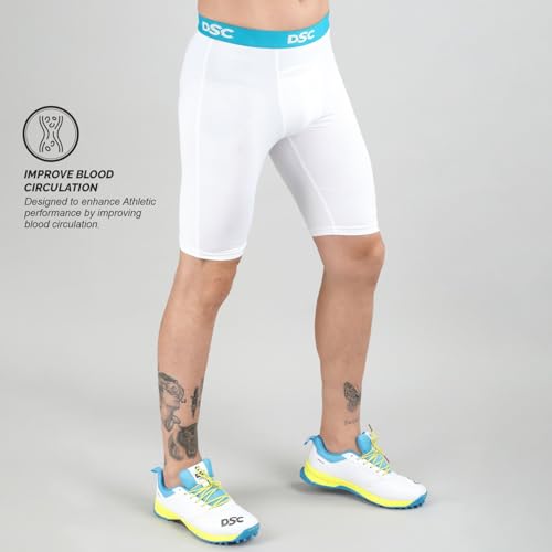 Image of DSC Men's Compression Shorts, Half Tight Athletic Underlayer for Workout, Gym, Sports & Cycling - Breathable Muscle Support