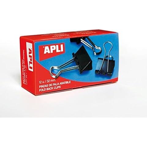 5 Star Office Foldback Clips 32mm Black [Pack 12] Cover