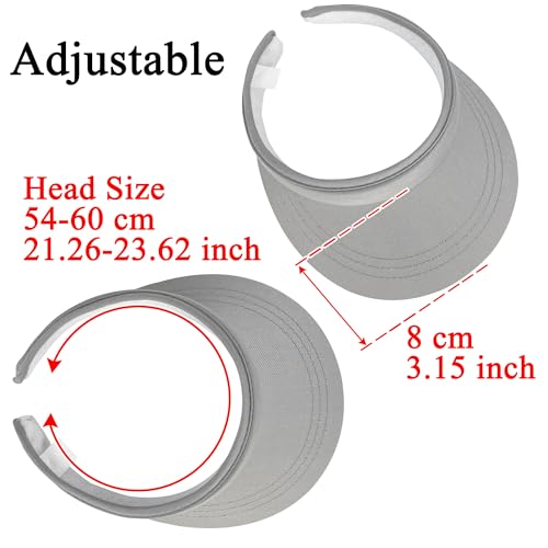 Image of Sun Visor Hats Women Wide Brim Adjustable Clip On Visors Beach Men Hat