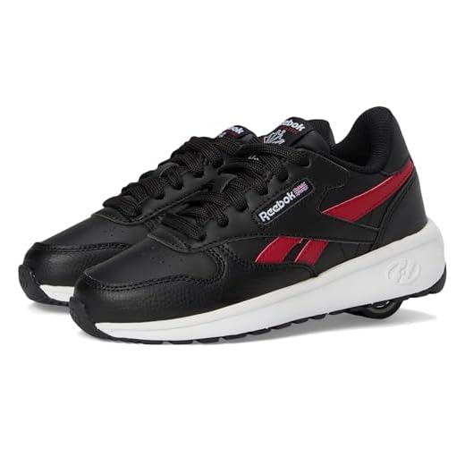 HEELYS Classic (Little Big Kid) Wheeled Heel Shoe, Black/Red, 2 US Unisex