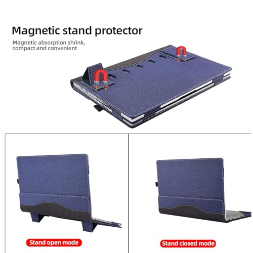 Funda para ASUS ProArt PX13 de piel azul con bolsillo 5