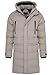 Soulstar Herren Parka Winterjacke mit Kapuze Winterparka Lange Steppjacke Wintermantel Outdoorjacke Pufferjacke Mens Jacket S2_MJ-MANGO-Grey-M