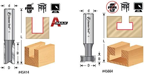 Miniatura 2 de Amana Tool - 45664 Ranura en T con punta de carburo 5/8 de diámetro x 3/16 x 1/2" vástago