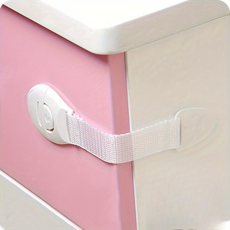 10pcs White Safety Cabinet Locks – Easy Install No-Drill Drawer and Door Latches for Proofing