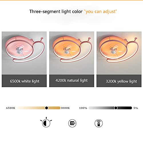 Lampes de plafond de ventilateur avec télécommande pour éclairage de salon