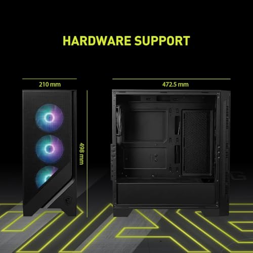 Image of MSI MAG Forge 321R Airflow - Premium Mid-Tower Gaming PC Case + MSI MAG A650BE, Semi-Modular Compact 650W ATX Power Supply, 80+ Bronze