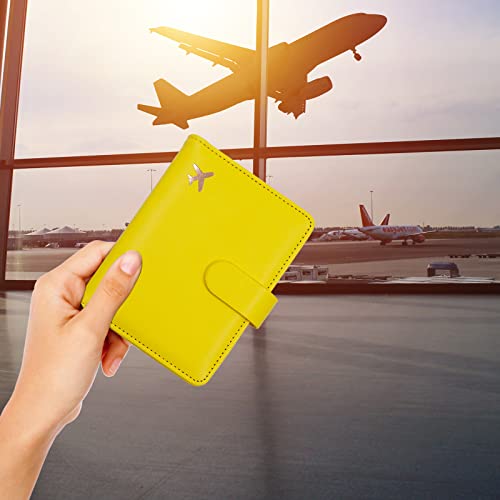 Image of Melsbrinna Premium Leather Passport Holder Covers Case, Waterproof Rfid Blocking Travel Wallet Passport Holder with Pen Holder, Cute Passport Book for Women /Men