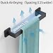 Bathroom Towel Bar,16 Inch Towel Racks for Bathroom Wall Mounted,Stainless Steel Towel Rail Hanger for Wall,Matte Black Towel Holder for Wall, Kitchen(2 Pack)