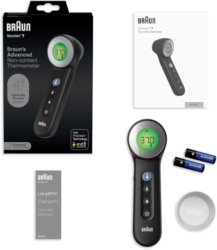 Braun Sensian 7 Kontaktloses Stirnthermometer | Age Precision Technologie | 3-in1 | Farbcodiertes...