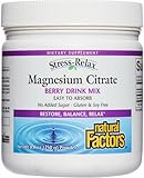 Natural Factors - Stress-Relax Magnesium Citrate 250 mg, Naturally Supports Muscle Function, Stress Relief, Relaxation, and a Restful Sleep, Gluten Free, Berry Flavored, 75 Servings (8.8 oz)