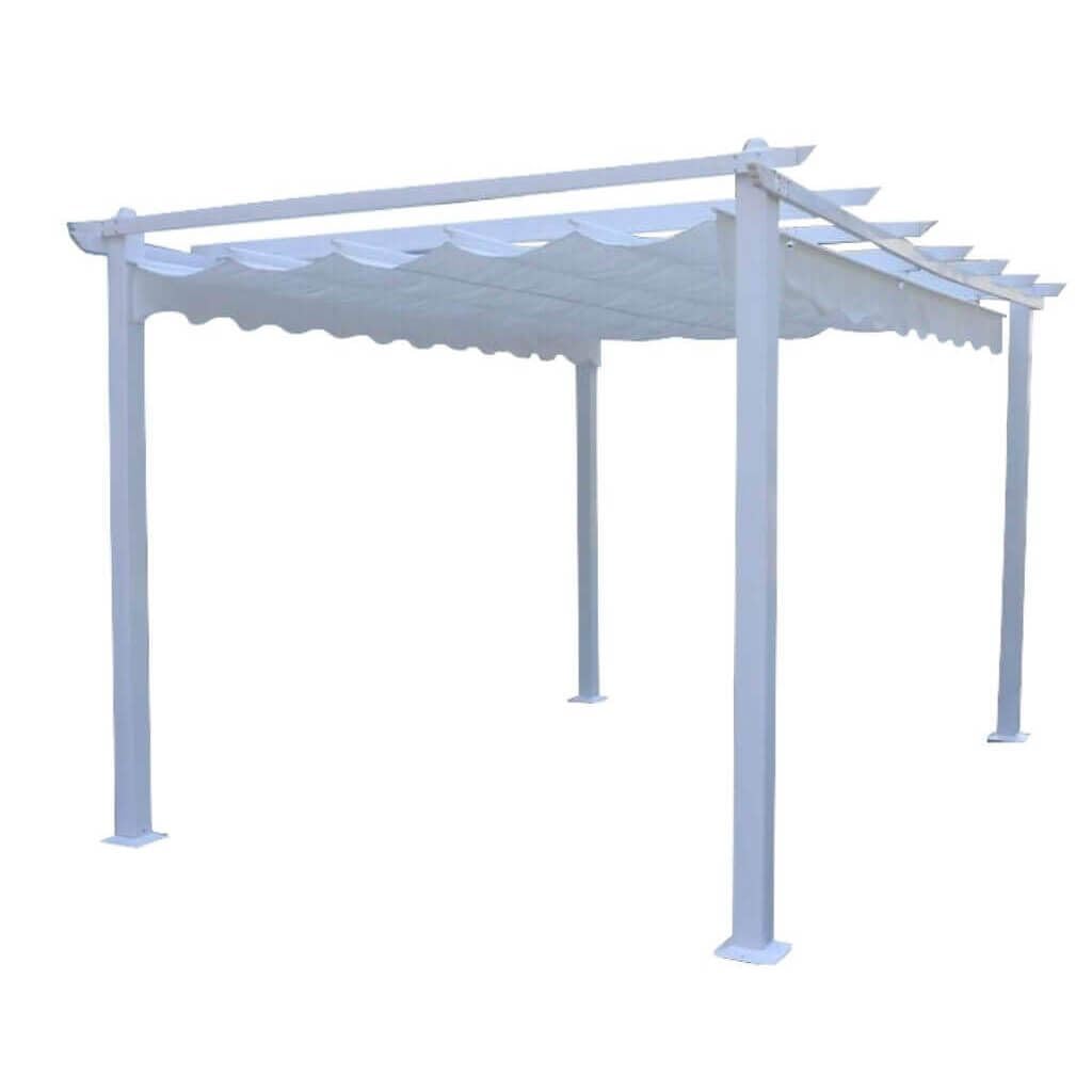 Gazebo 3x4 Metri Onda In Ferro Nero - Telo Beige Per Esterno, Giardino O Copriauto - Foto 7