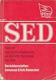  SED Bericht des Zentralkomitees an den VIII. Parteitag der SED